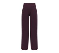 Schlupfhose JDY "JDYLOUISVILLE CATIA WIDE PANT JRS NOOS", Damen, Gr. XL (42), Länge 32, rot (winetasting), Jersey, Obermaterial: 95% Polyester, 5% Elasthan, unifarben, relaxed fit lang, Hosen Schlupfh