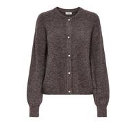 Strickjacke JDY "JDYLUMI LIFE L/S BUTTON CARDIGA KNT NOOS", Damen, Gr. M, bracken detail:melange, Strick, Obermaterial: 52% Polyester, 41% Polyacryl, 4% Wolle, 3% Elasthan, meliert, regular fit normal