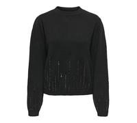JdY Damen Jdymadison Life L/S On Sequin Pull KNT, Schwarz, M EU