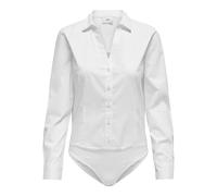 JdY Damen Jdymio L/S Bodystocking WVN Noos, White, XS