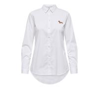 JdY Damen Jdymio L/S Embroidery Shirt WVN Noos, Weiß, 36 EU