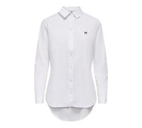 JdY Damen Jdymio L/S Embroidery Shirt WVN Noos, White, 38