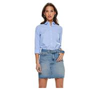 JDY Damen JDYMIO L/S Shirt WVN NOOS Bluse, Cashmere Blue/Stripes:Cloud Dancer, 32