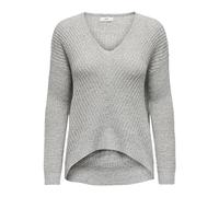 JDY Damen JDYNEW Megan L/S KNT NOOS Pullover, Cloud Dancer/Detail:W. Black PLY, L