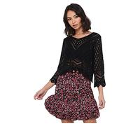 JdY Damen Jdynew Sun 3/4 Cropped KNT Noos Strickpullover, Schwarz, L EU