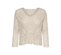 JDY Damen Jdynew Sun 3/4 Cropped KNT Noos Strickpullover, Tapioca, M EU