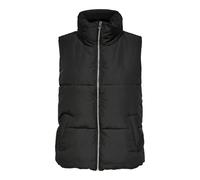 JdY Damen Jdynewerica Short Waistcoat Otw Noos Weste, Black/Detail:SILVER ZIPPER, L EU