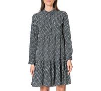 JdY Damen Jdypiper L/S Aop Shirt Dress Wvn Noos Kleid, Black/Aop:spectra Yellow & Aquarius Ditsy, 34 EU