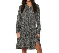 JDY Damen JDYPIPER L/S AOP Shirt Dress WVN NOOS Kleid, Dark Navy/AOP:Ditsy Flower, 34