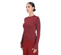 JdY Damen Jdyplum Lurex L/S O-Neck Pullover KNT, Maroon Banner, XS