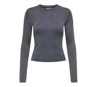 JdY Damen Jdyplum Lurex L/S O-Neck Pullover KNT, Total Eclipse, S