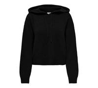 JdY Damen Jdyrue Life L/S Short Hood Pul KNT Noos, Black, S