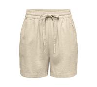JdY Damen Jdysay Hw Linen String WVN Noos Shorts, Oatmeal/Detail:Melange, XS EU