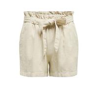 JdY Damen Jdysay Mw Linen WVN Noos Shorts, Oatmeal/Detail:Melange, 34 EU