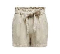 JdY Damen Jdysay Mw Linen WVN Noos Shorts, Oatmeal/Detail:Melange, 40 EU