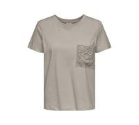 JdY Damen Jdyselma S/S Crochet Pocket Top JRS, Chateau Gray, XS EU