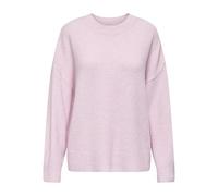 Strickpullover JDY "JDYSONJA L/S O-NECK PULLOVER KNT NOOS", Damen, Gr. M, pink lady detail:melange, Strick, Obermaterial: 57% Polyester, 26% Polyacryl, 14% Nylon, 3% Elasthan, meliert, normal, Rundhal