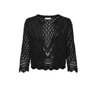 Strickjacke JDY "JDYSUN 3/4 CROPPED CARDIGAN KNT NOOS", Damen, Gr. XL, schwarz, Strick, Obermaterial: 100% Polyacryl, regular fit kurz, V-Ausschnitt, Strickjacken Strickjacke (58186657-XL) schwarz