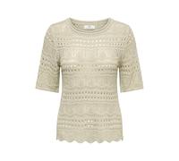 Kurzarmpullover JDY "JDYSUN LAY 2/4 PULLOVER KNT NOOS", Damen, Gr. XL, desert sage, Strick, Obermaterial: 100% Polyacryl, unifarben, hüftlang, Rundhals, Pullover, Strukturstrick (88478541-XL) desert s