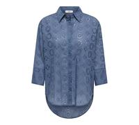 JdY Damen Jdytallie 3/4 Long Shirt WVN Noos Detaillierter Hemdkragen, Lang, Mit Volumenärmeln, Vintage Indigo, X-Large