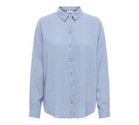 JdY Damen Jdytheis Life L/S Loose Shirt WVN Noos Hemd Mit Knopfverschluss Und Normaler Passform, Kentucky Blue, Small