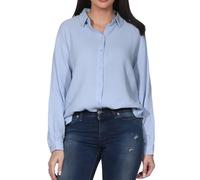 JdY Damen Jdytheis Life L/S Loose Shirt WVN Noos Hemd Mit Knopfverschluss Und Normaler Passform, Kentucky Blue, L