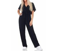 JDY Damen Jumpsuit Overall Einteiler Kurzarm Hosenanzug mit Gürtel JDYStarr Life 15320715 black XS