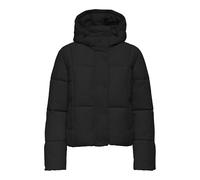 JDY Damen kurze Steppjacke JDYWonder Puffer Winterjacke mit Kapuze 15353998 Black S