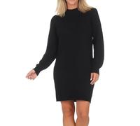 JDY Damen JDYrue L/S High Neck Dress Knt Noos Kleid, Black, XL