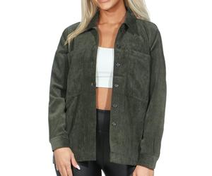 JDY Damen Langarm Cord Hemd Cordbluse Damenhemd JDYUlla Ohio Loose 15354220 Kambaba XXL