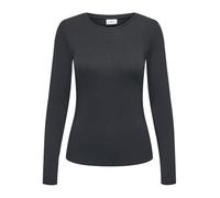 JDY Damen Langarmshirt Slim Fit Rundhals Elegantes Basic Oberteil, Farben:Schwarz, Größe:L