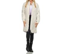 JDY Damen leichte Steppjacke JDYElla Long gesteppter Kurzmantel 15328306 Moonbeam Fiji Flower JDY Lining M