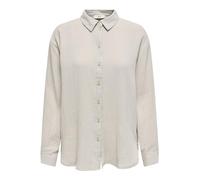 JDY Damen Musselin-Bluse JDYTheis Langarm Loose Shirt 15271018 Silver Lining L