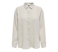 JDY Damen Musselin-Bluse JDYTheis Langarm Loose Shirt 15271018 Silver Lining L