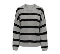 JDY Damen Strick-Pullover JDYJusty gestreifter Damenpullover 15264902 December Sky/Black XL