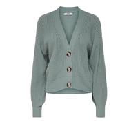 JDY Damen Strickjacke JDYJusty gestrickte Damenjacke Cardigan mit Knopfleiste 15200418 Abyss L