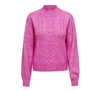 JdY Damen Strickpullover JDYSusanna fein gestrickter Pullover mit Mock-Kragen 15328351 Rose Violet Melange S