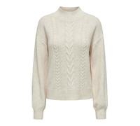 JDY Damen Strickpullover JDYSusanna fein gestrickter Pullover mit Mock-Kragen 15328351 Whitecap Gray Melange S