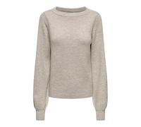 Strickpullover JDY "JDYRUE GLITTER L/S BOAT PULLOVE KNT NOOS", Damen, Gr. XS, grau (chateau gray detail:melange with lurex), Strick, Obermaterial: 42% Polyester, 37% Polyamid, 19% metallisierte Fasern