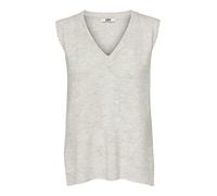 JDY Damen Struktur Strickweste V-Ausschnitt Pullover Knitted Sweater Pullunder ohne Ärmel JDYELANOR, Farben:Weiß, Größe:XS