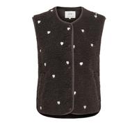 JDY - JDYSIMINA TEDDY HEART EMB WAISTCOAT OTW Chocolate Torte - Gr. - L