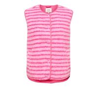 JDY Damen Teddy Weste Sherpa Plüschweste mit Streifen JDYSimina Stripe