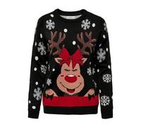 JDY Damen Weihnachts Strick-Pullover JDYLucia 15238375 Black L