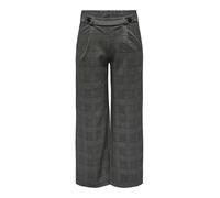 JdY GEGGO MIA JRS NOOS Long Check Trousers, Granite Grey/Checks:Dark Check, XS/ 30L