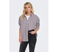 JDY Hemd "Vesper" in Braun/Weiß - Größe XS | Damen Blusen