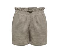 JdY Jacqueline de Yong Damen Lockere Paperbag Shorts Kurze Stretch Sommer Pants mit Elastischem Taillenbund, Farben:Braun-2, Größe:S