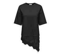 JDY - JDYALMA 2/4 LACE DETAIL T-SHIRT JRS EXP Black - Gr. - M