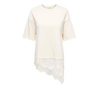 JDY - JDYALMA 2/4 LACE DETAIL T-SHIRT JRS EXP Egret - Gr. - S