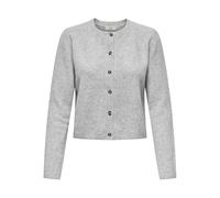 JdY Damen Feinstrickjacke JDYChloe Life leichte Damenjacke Cardigan Knopfleiste 15330581 Light Grey Melange L