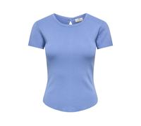 JDY - JDYCIRKELINE S/S ON BUTTON PULLOVER KNT Cornflower Blue - Gr. - XL
